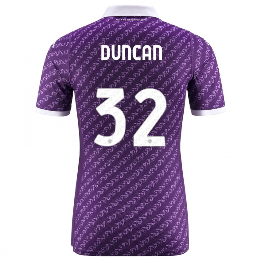 Mænd Alfred Duncan #32 Viol Hjemmebane Spillertrøjer 2023/24 Trøje T-Shirt