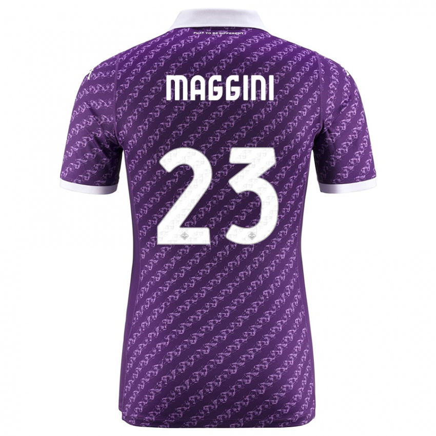Mænd Filippo Maggini #23 Viol Hjemmebane Spillertrøjer 2023/24 Trøje T-Shirt