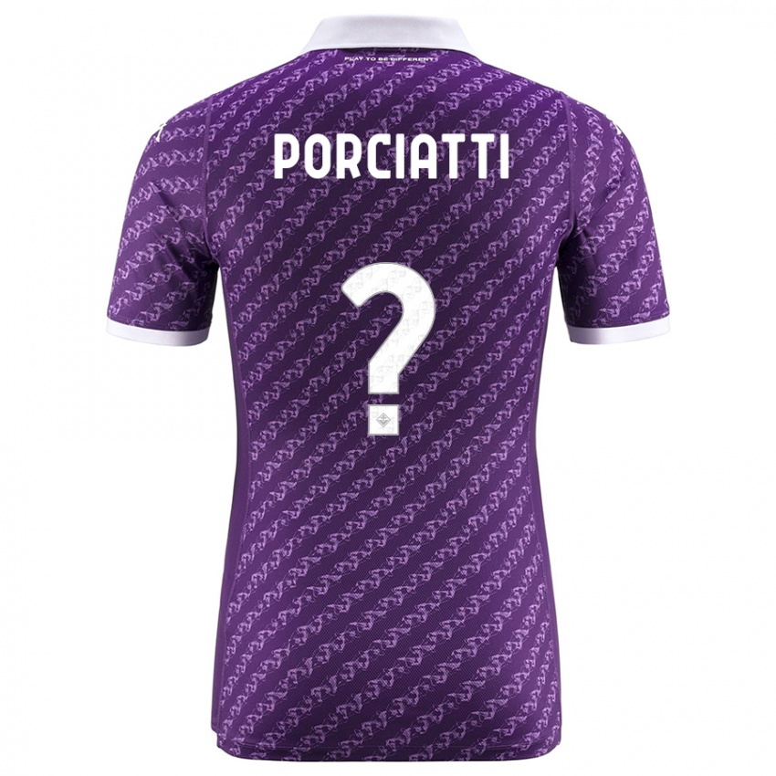 Mænd Filippo Porciatti #0 Viol Hjemmebane Spillertrøjer 2023/24 Trøje T-Shirt