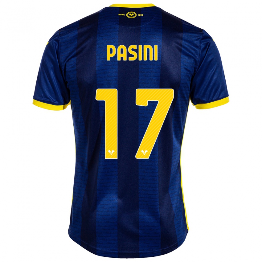 Mænd Veronica Pasini #17 Flåde Hjemmebane Spillertrøjer 2023/24 Trøje T-Shirt
