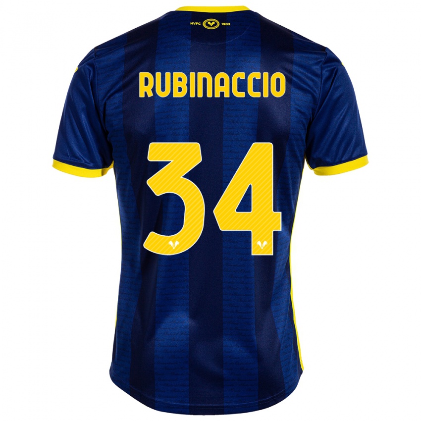 Mænd Nikol Rubinaccio #34 Flåde Hjemmebane Spillertrøjer 2023/24 Trøje T-Shirt