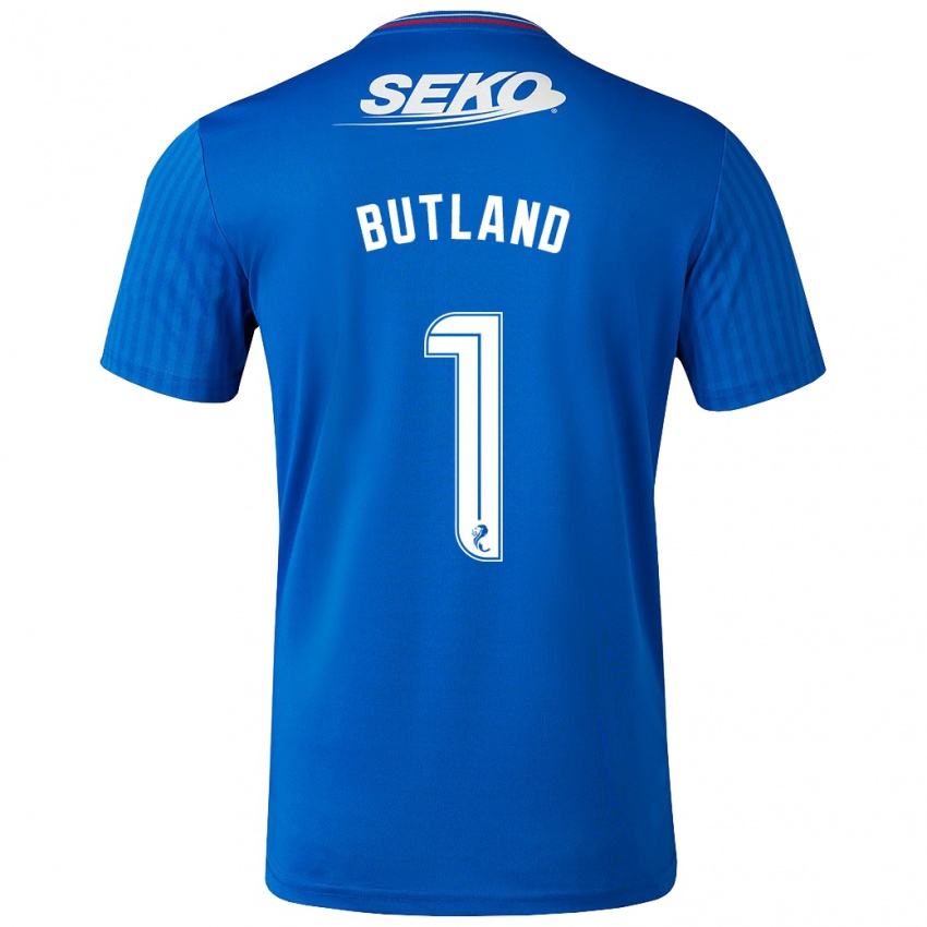 Mænd Jack Butland #1 Blå Hjemmebane Spillertrøjer 2023/24 Trøje T-Shirt