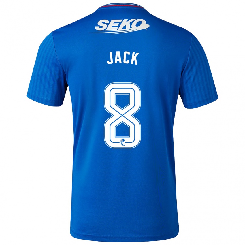 Mænd Ryan Jack #8 Blå Hjemmebane Spillertrøjer 2023/24 Trøje T-Shirt