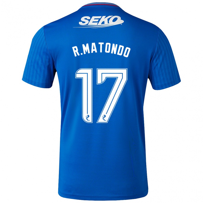 Mænd Rabbi Matondo #17 Blå Hjemmebane Spillertrøjer 2023/24 Trøje T-Shirt