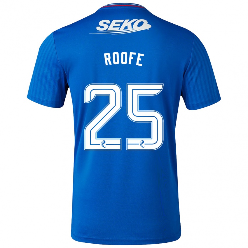Mænd Kemar Roofe #25 Blå Hjemmebane Spillertrøjer 2023/24 Trøje T-Shirt