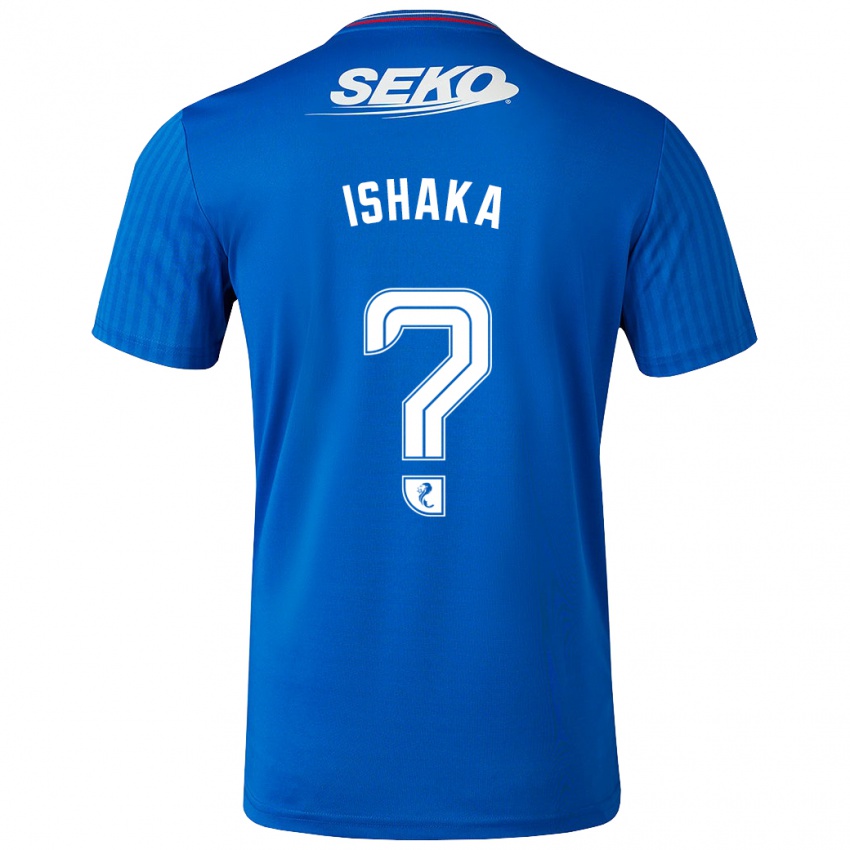 Mænd Thompson Ishaka #0 Blå Hjemmebane Spillertrøjer 2023/24 Trøje T-Shirt