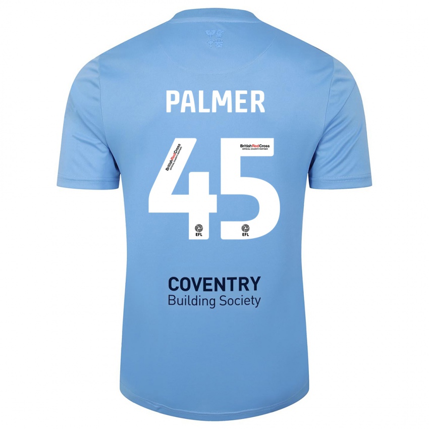 Mænd Kasey Palmer #45 Himmelblå Hjemmebane Spillertrøjer 2023/24 Trøje T-Shirt