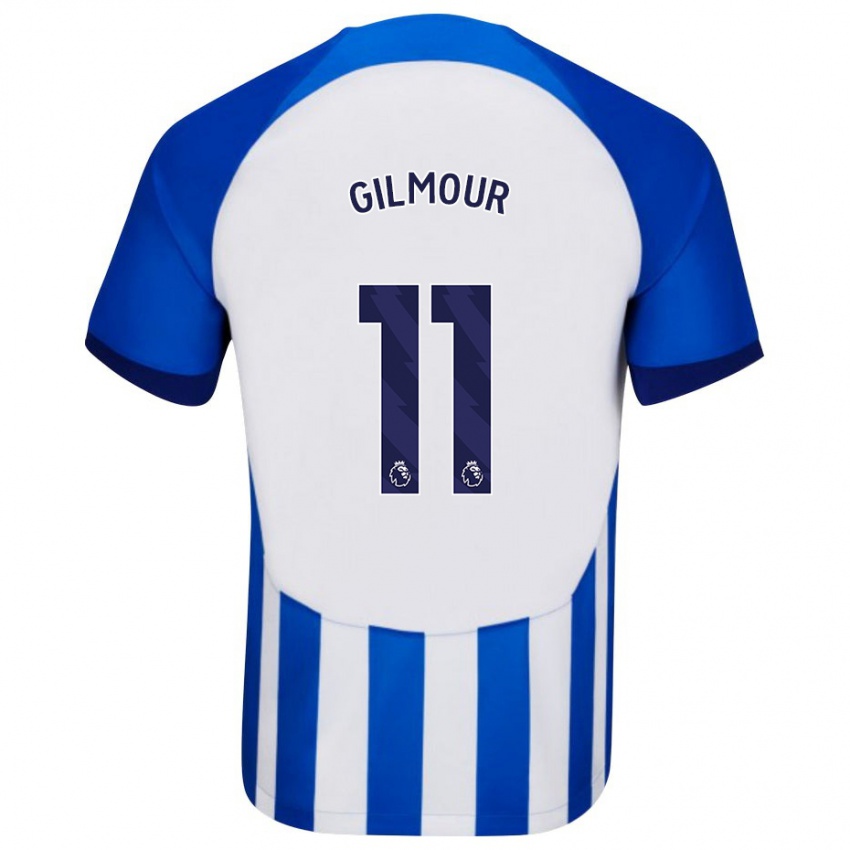 Mænd Billy Gilmour #11 Blå Hjemmebane Spillertrøjer 2023/24 Trøje T-Shirt