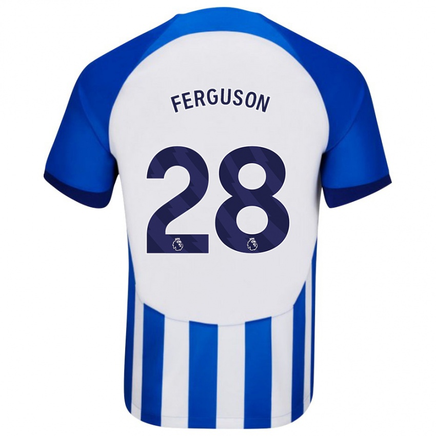 Mænd Evan Ferguson #28 Blå Hjemmebane Spillertrøjer 2023/24 Trøje T-Shirt