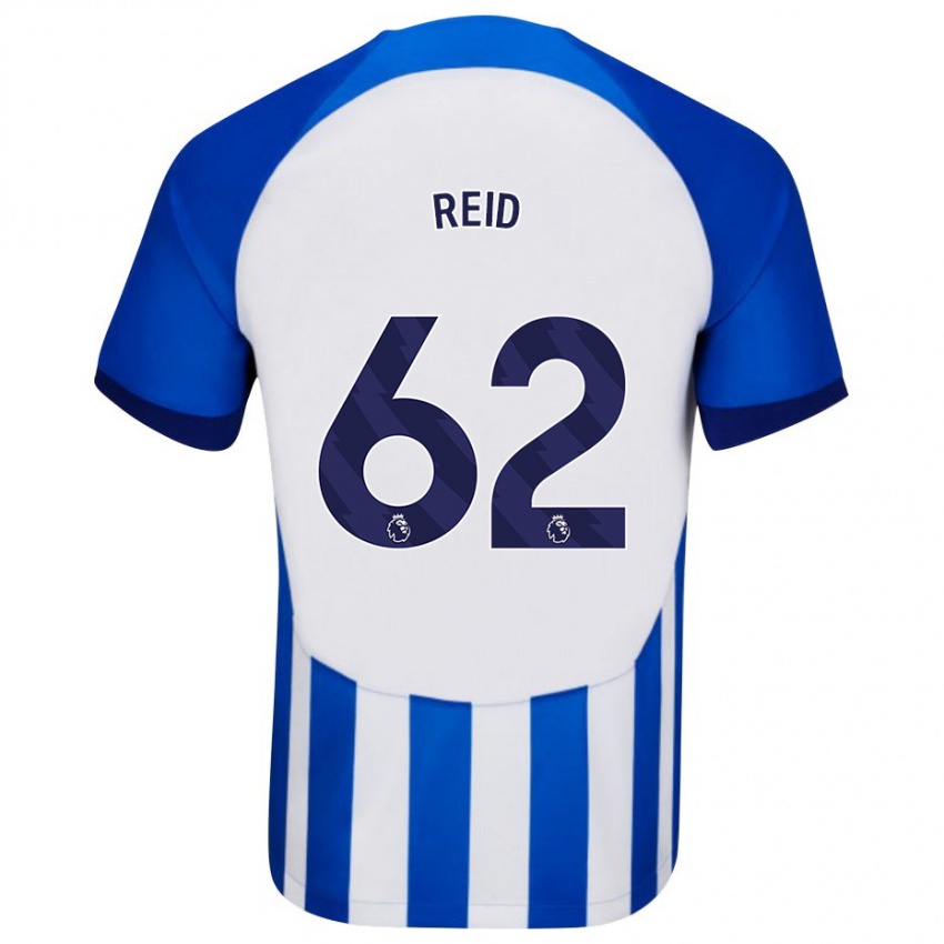 Mænd Tommy Reid #62 Blå Hjemmebane Spillertrøjer 2023/24 Trøje T-Shirt