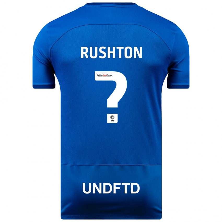 Mænd Niall Rushton #0 Blå Hjemmebane Spillertrøjer 2023/24 Trøje T-Shirt