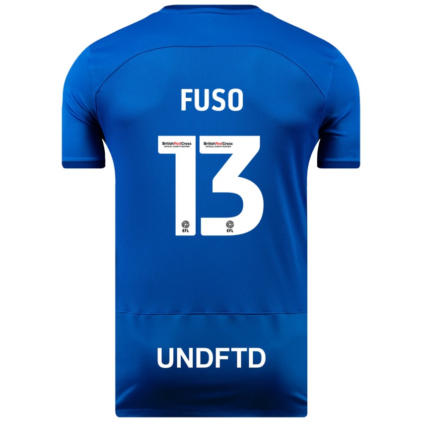 Mænd Ivana Fuso #13 Blå Hjemmebane Spillertrøjer 2023/24 Trøje T-Shirt