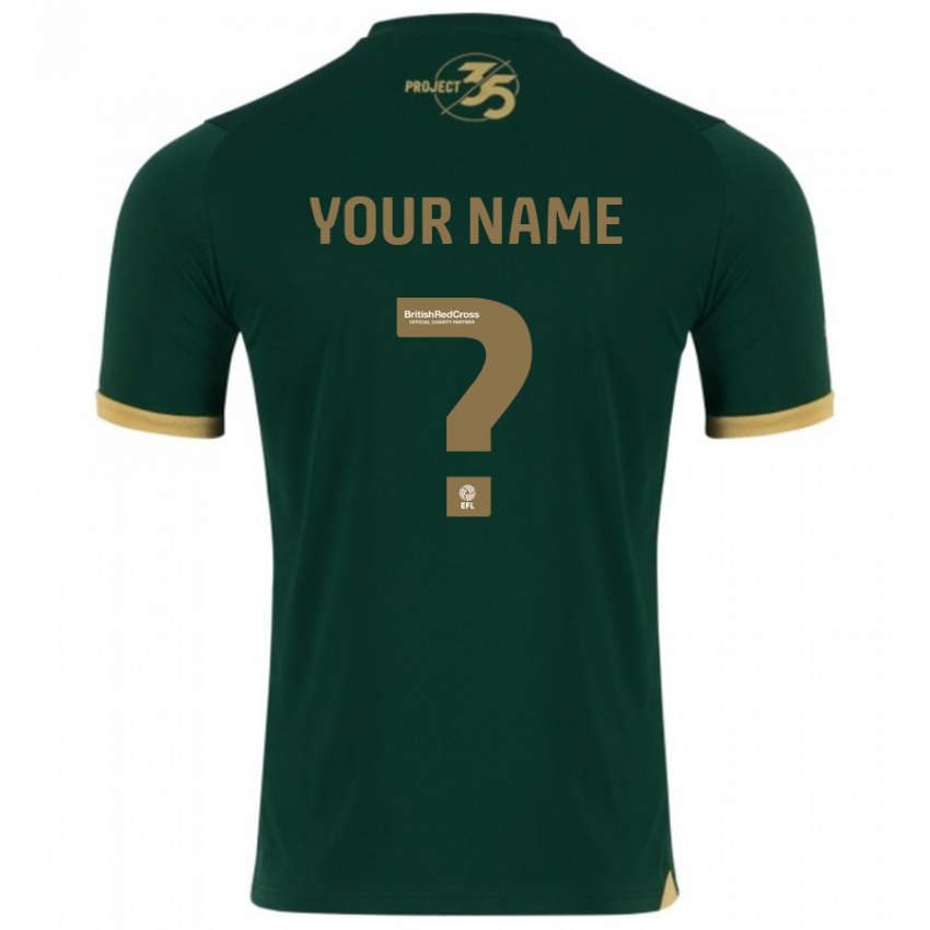 Mænd Dit Navn #0 Grøn Hjemmebane Spillertrøjer 2023/24 Trøje T-Shirt