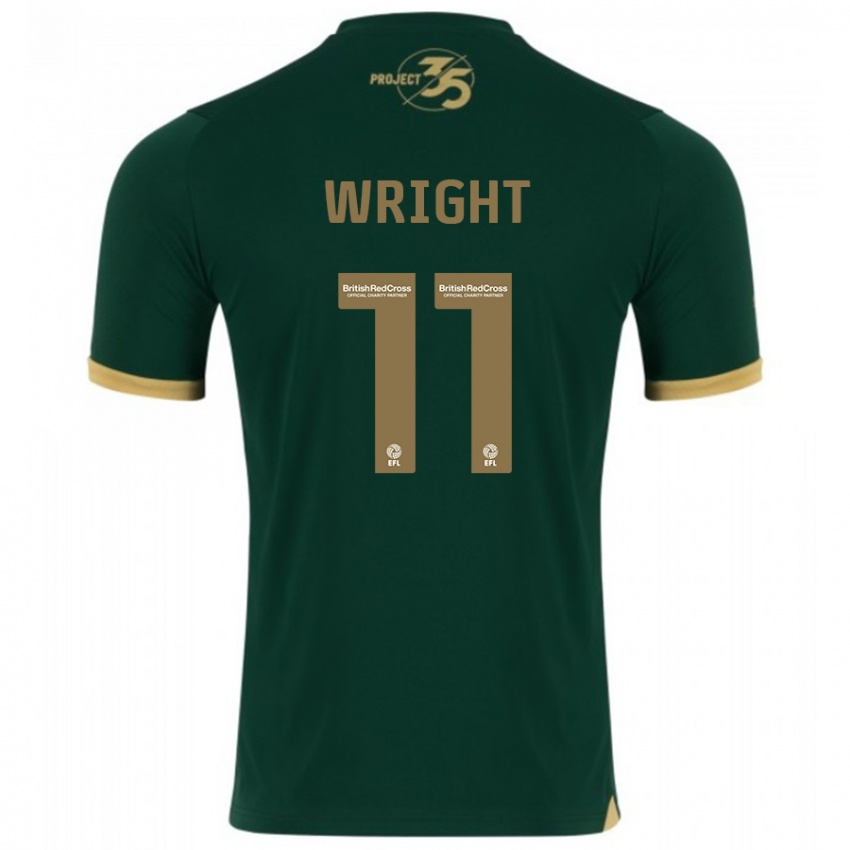 Mænd Callum Wright #11 Grøn Hjemmebane Spillertrøjer 2023/24 Trøje T-Shirt