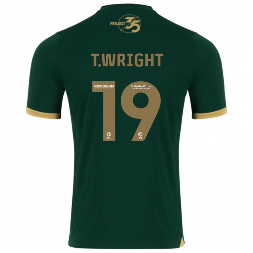 Mænd Tyreik Wright #19 Grøn Hjemmebane Spillertrøjer 2023/24 Trøje T-Shirt