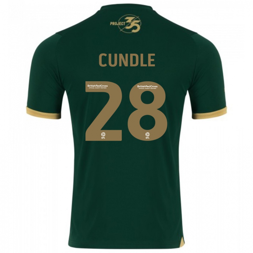 Mænd Luke Cundle #28 Grøn Hjemmebane Spillertrøjer 2023/24 Trøje T-Shirt