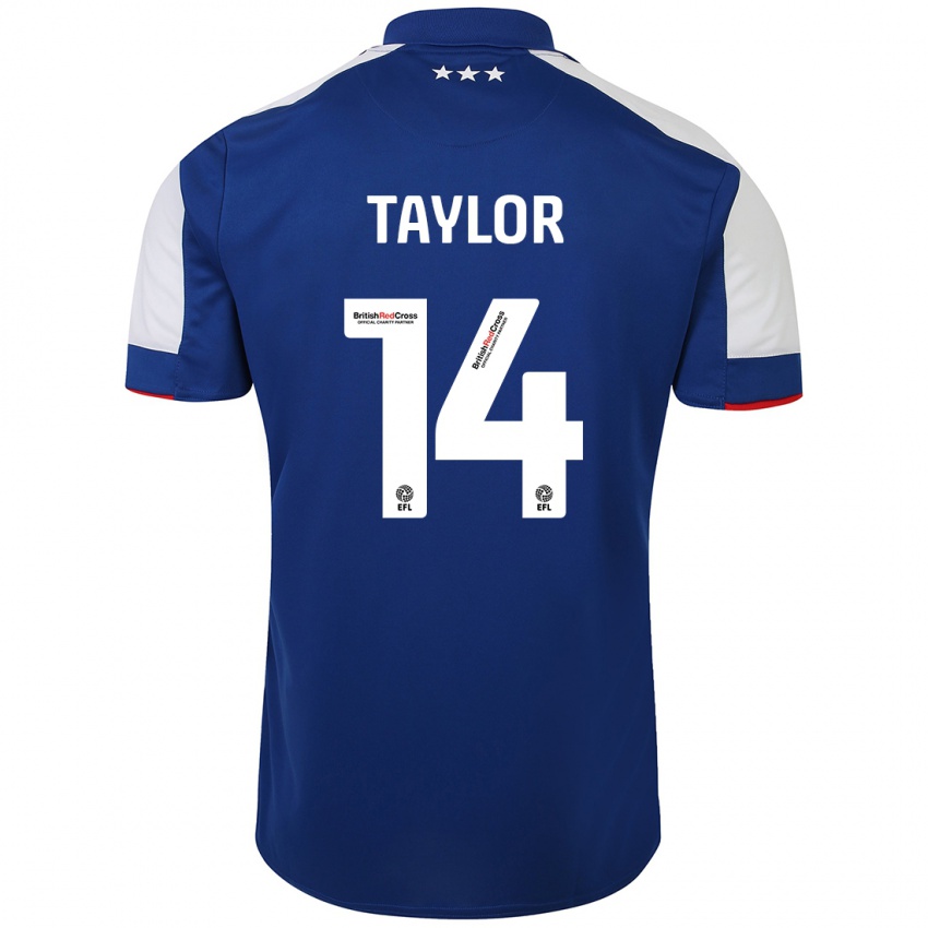 Mænd Jack Taylor #14 Blå Hjemmebane Spillertrøjer 2023/24 Trøje T-Shirt