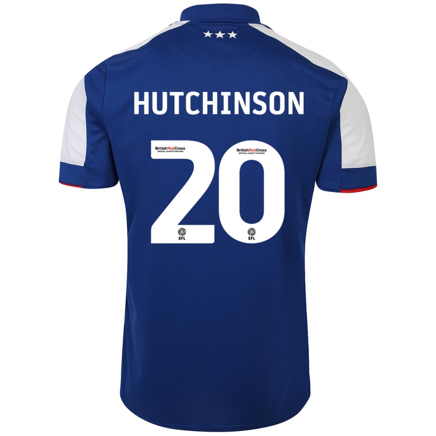Mænd Omari Hutchinson #20 Blå Hjemmebane Spillertrøjer 2023/24 Trøje T-Shirt
