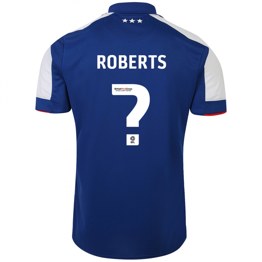 Mænd Mathaeus Roberts #0 Blå Hjemmebane Spillertrøjer 2023/24 Trøje T-Shirt