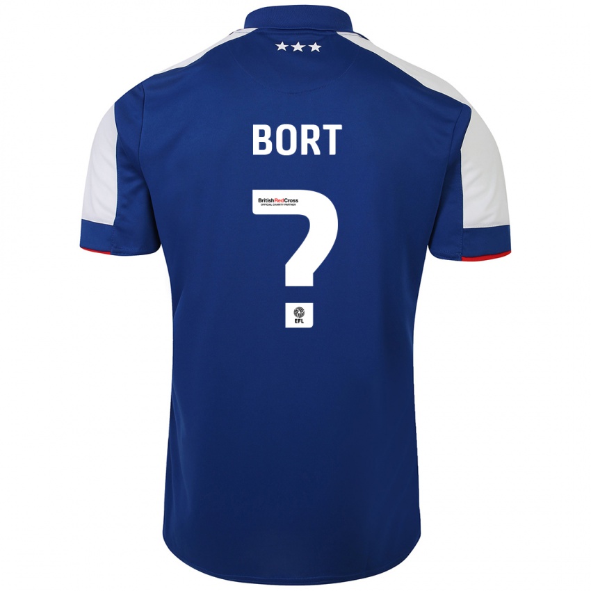 Mænd Antoni Bort #0 Blå Hjemmebane Spillertrøjer 2023/24 Trøje T-Shirt