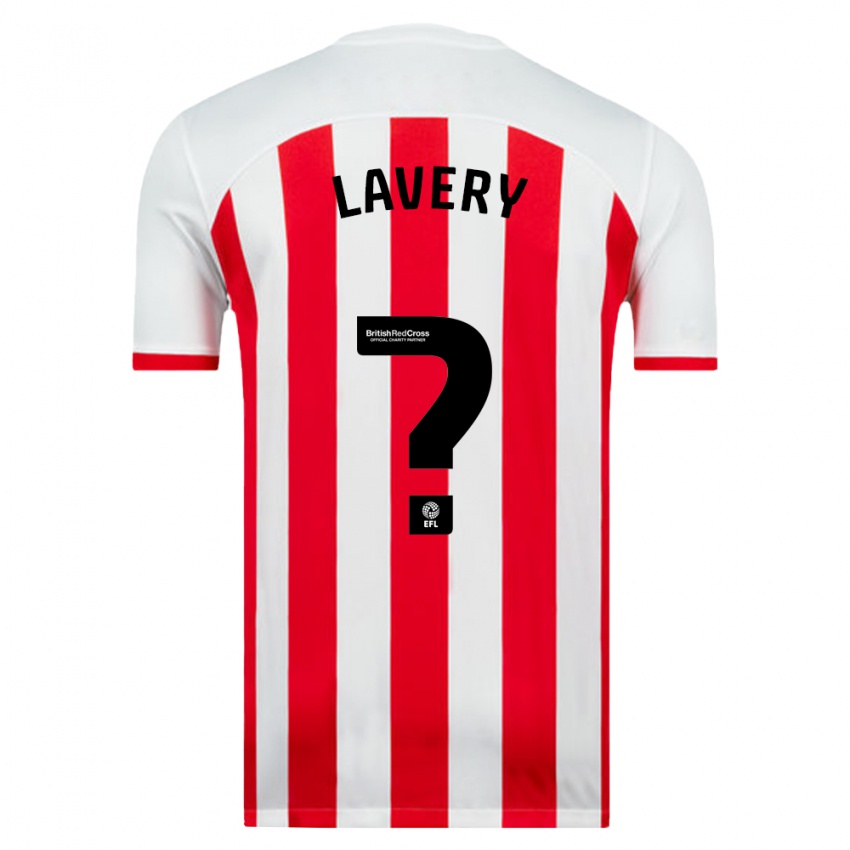 Mænd Thomas Lavery #0 Hvid Hjemmebane Spillertrøjer 2023/24 Trøje T-Shirt
