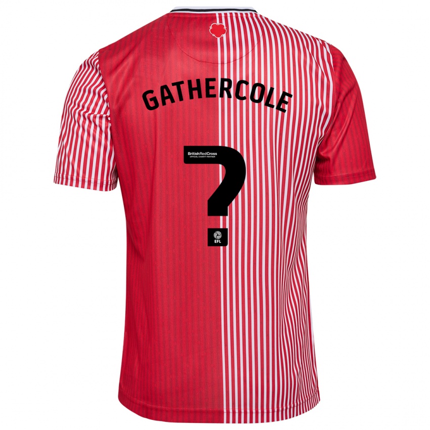 Mænd Harry Gathercole #0 Rød Hjemmebane Spillertrøjer 2023/24 Trøje T-Shirt