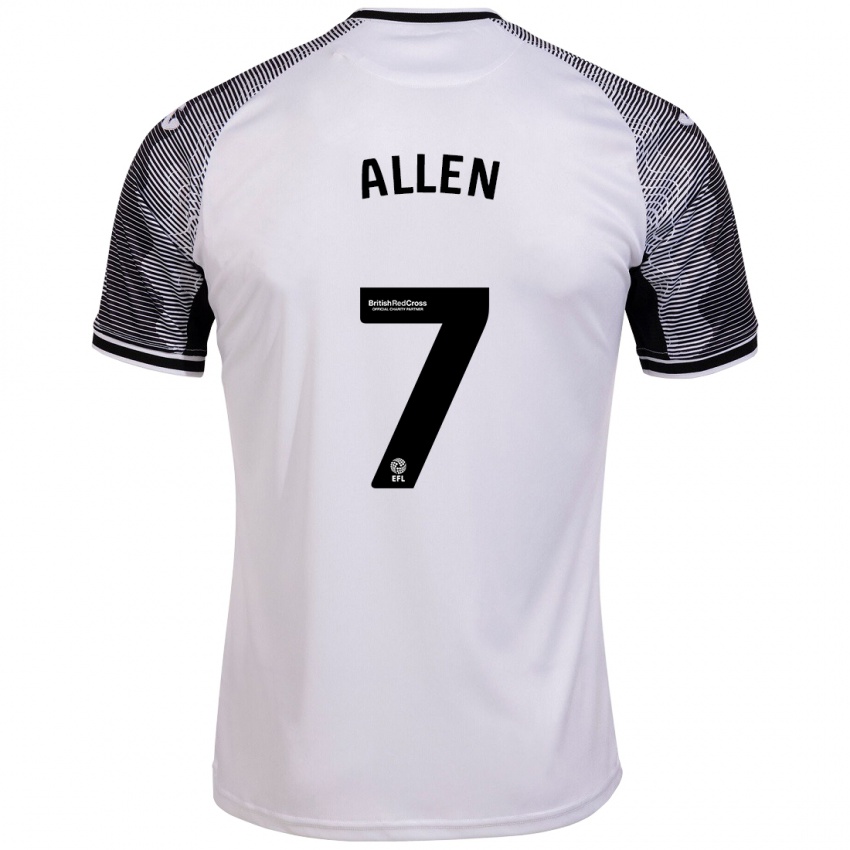 Mænd Joe Allen #7 Hvid Hjemmebane Spillertrøjer 2023/24 Trøje T-Shirt
