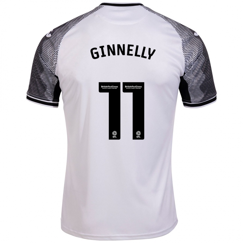 Mænd Josh Ginnelly #11 Hvid Hjemmebane Spillertrøjer 2023/24 Trøje T-Shirt