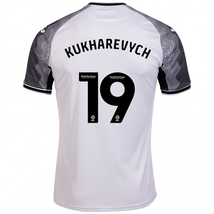 Mænd Mykola Kukharevych #19 Hvid Hjemmebane Spillertrøjer 2023/24 Trøje T-Shirt