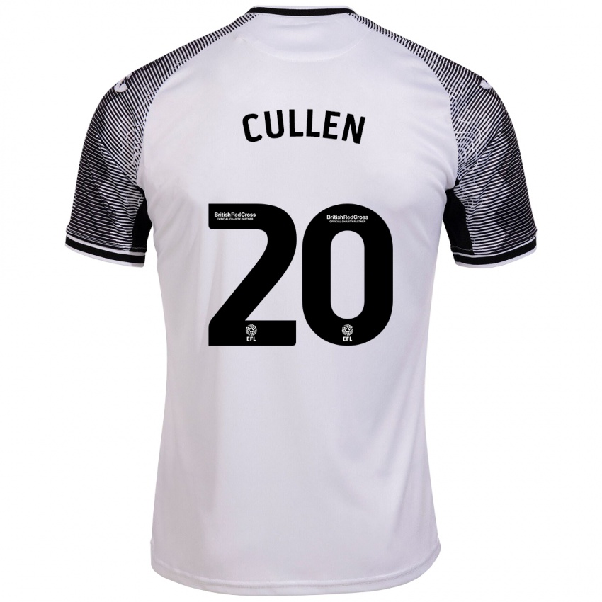 Mænd Liam Cullen #20 Hvid Hjemmebane Spillertrøjer 2023/24 Trøje T-Shirt