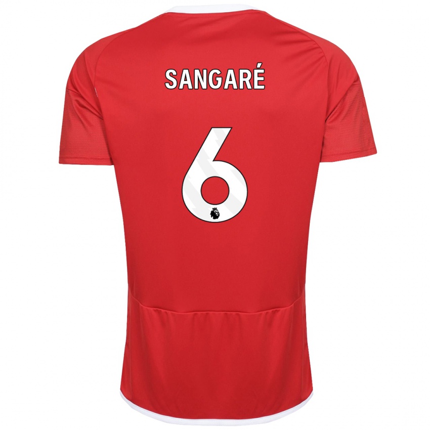 Mænd Ibrahim Sangare #6 Rød Hjemmebane Spillertrøjer 2023/24 Trøje T-Shirt