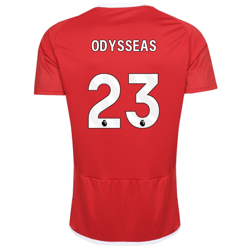 Mænd Odysseas Vlachodimos #23 Rød Hjemmebane Spillertrøjer 2023/24 Trøje T-Shirt