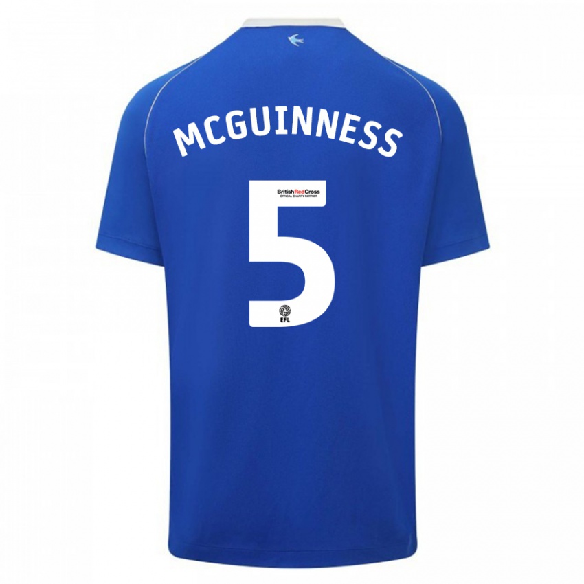 Mænd Mark Mcguinness #5 Blå Hjemmebane Spillertrøjer 2023/24 Trøje T-Shirt