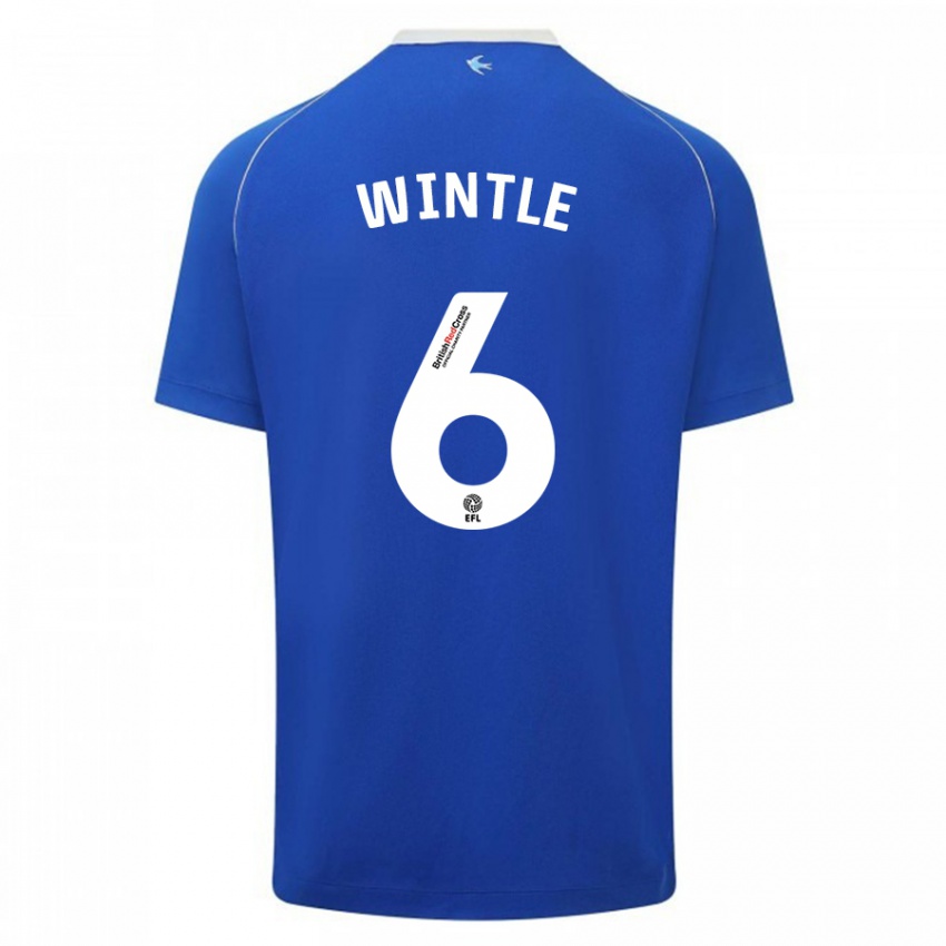 Mænd Ryan Wintle #6 Blå Hjemmebane Spillertrøjer 2023/24 Trøje T-Shirt