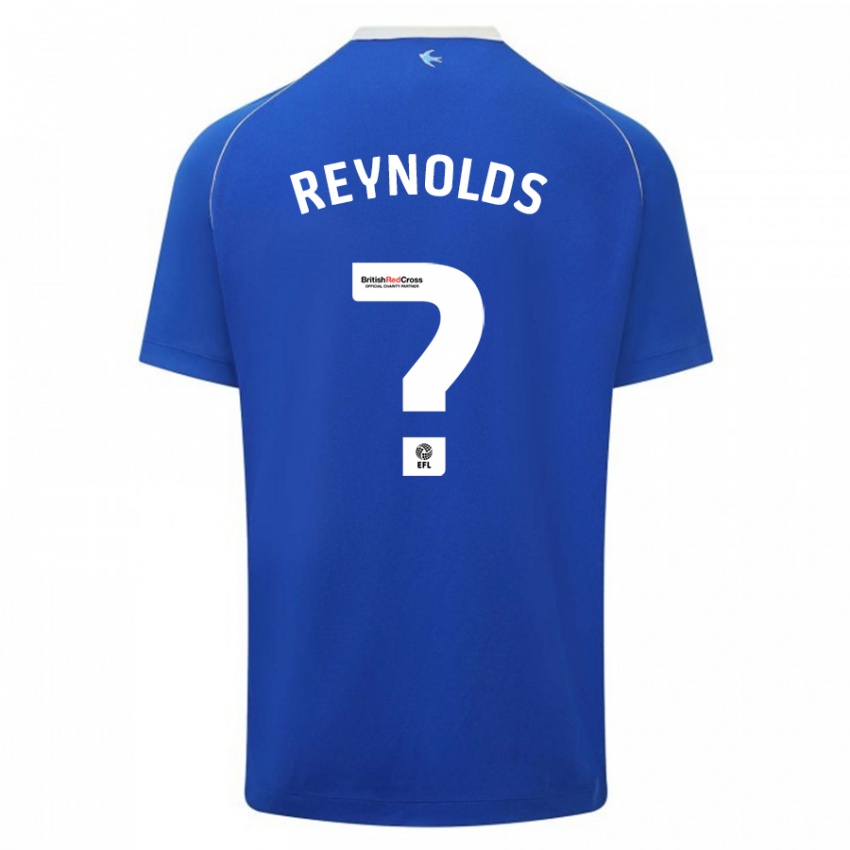 Mænd Oliver Reynolds #0 Blå Hjemmebane Spillertrøjer 2023/24 Trøje T-Shirt