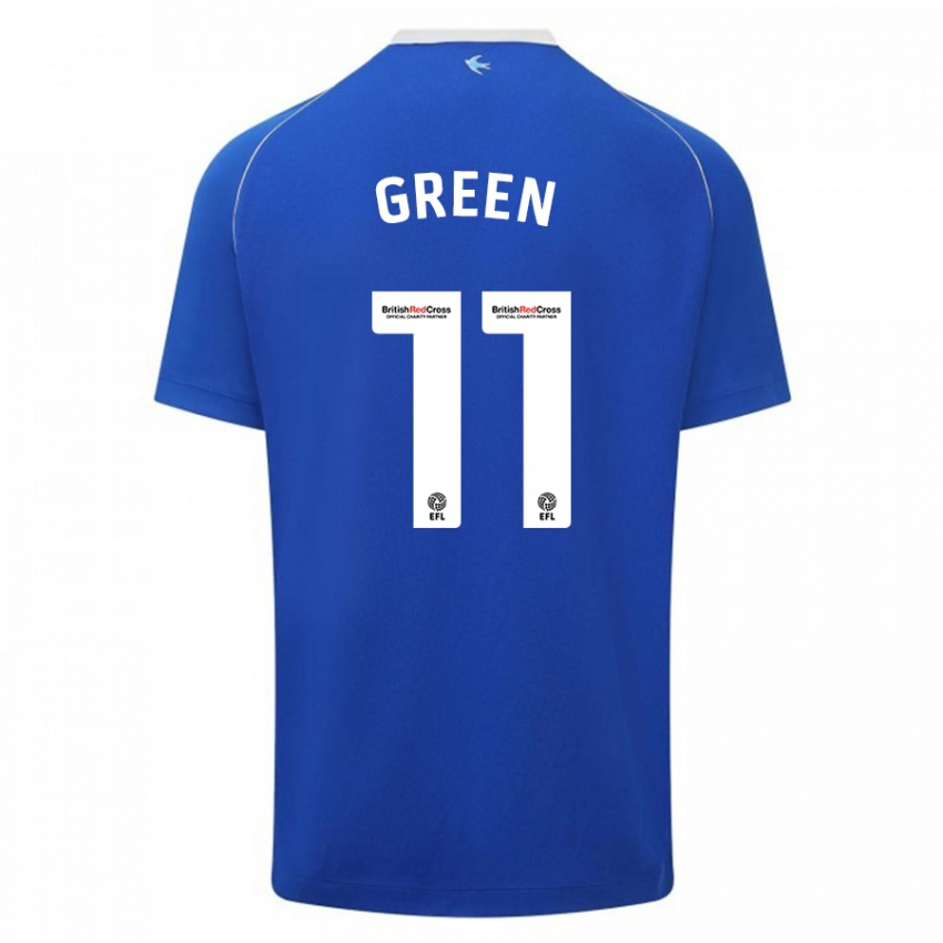 Mænd Danielle Green #11 Blå Hjemmebane Spillertrøjer 2023/24 Trøje T-Shirt