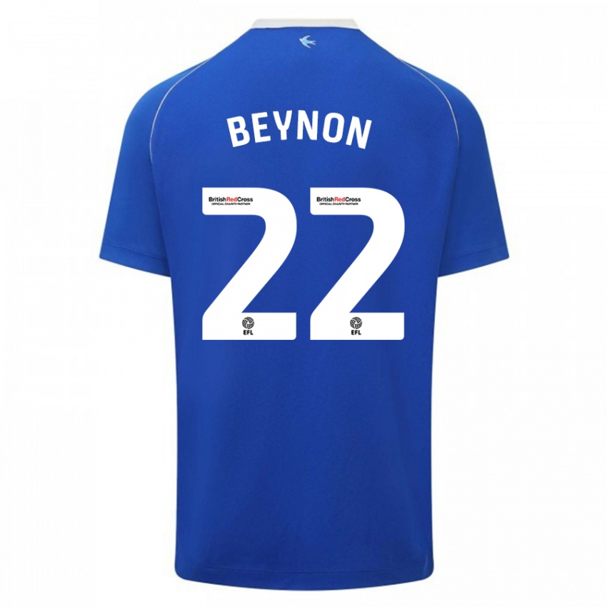 Mænd Emma Beynon #22 Blå Hjemmebane Spillertrøjer 2023/24 Trøje T-Shirt