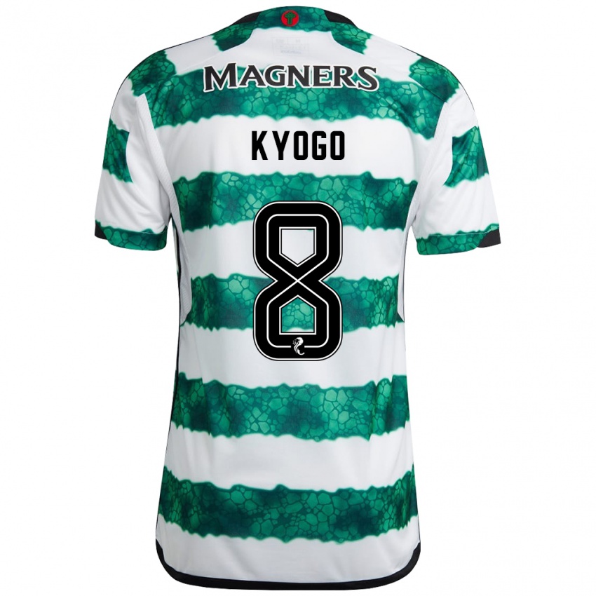 Mænd Kyogo Furuhashi #8 Grøn Hjemmebane Spillertrøjer 2023/24 Trøje T-Shirt