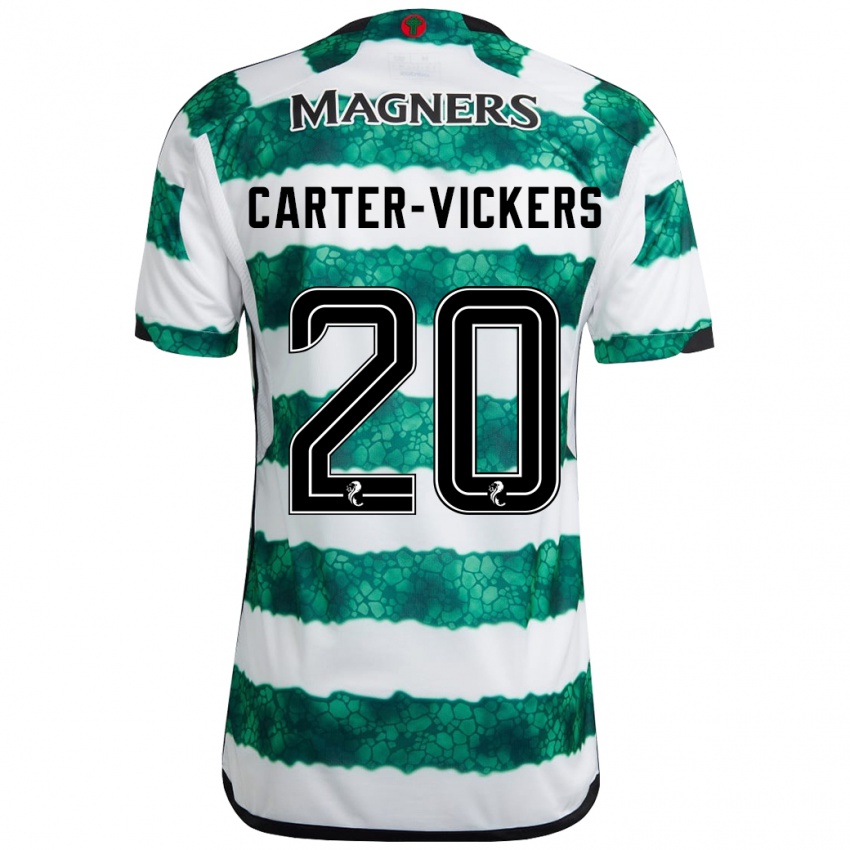 Mænd Cameron Carter-Vickers #20 Grøn Hjemmebane Spillertrøjer 2023/24 Trøje T-Shirt