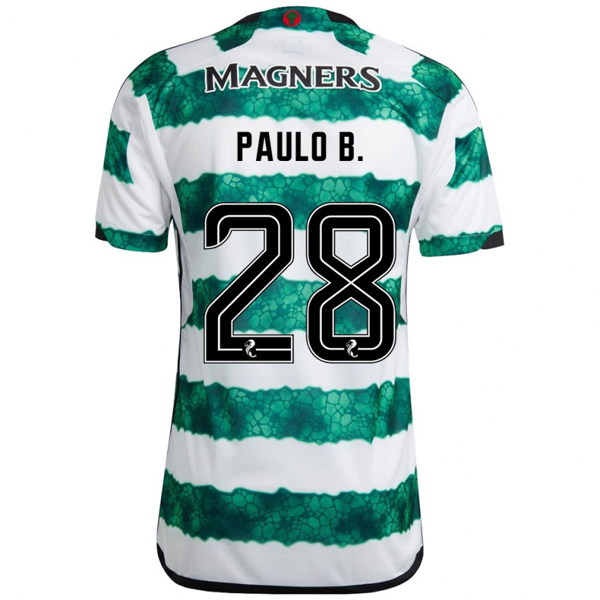 Mænd Paulo Bernardo #28 Grøn Hjemmebane Spillertrøjer 2023/24 Trøje T-Shirt