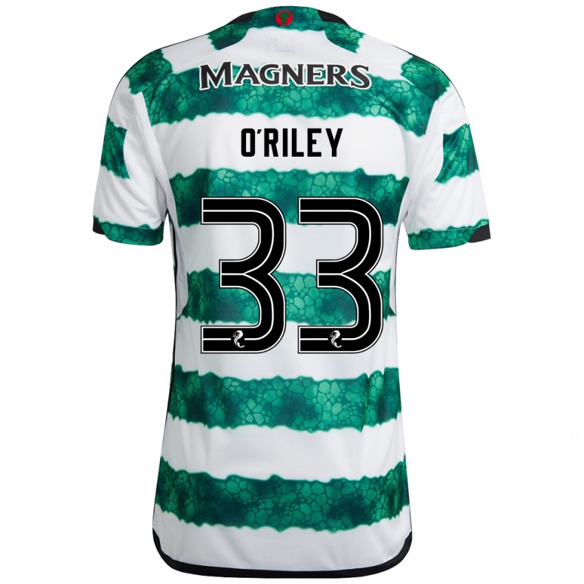 Mænd Matt O'riley #33 Grøn Hjemmebane Spillertrøjer 2023/24 Trøje T-Shirt