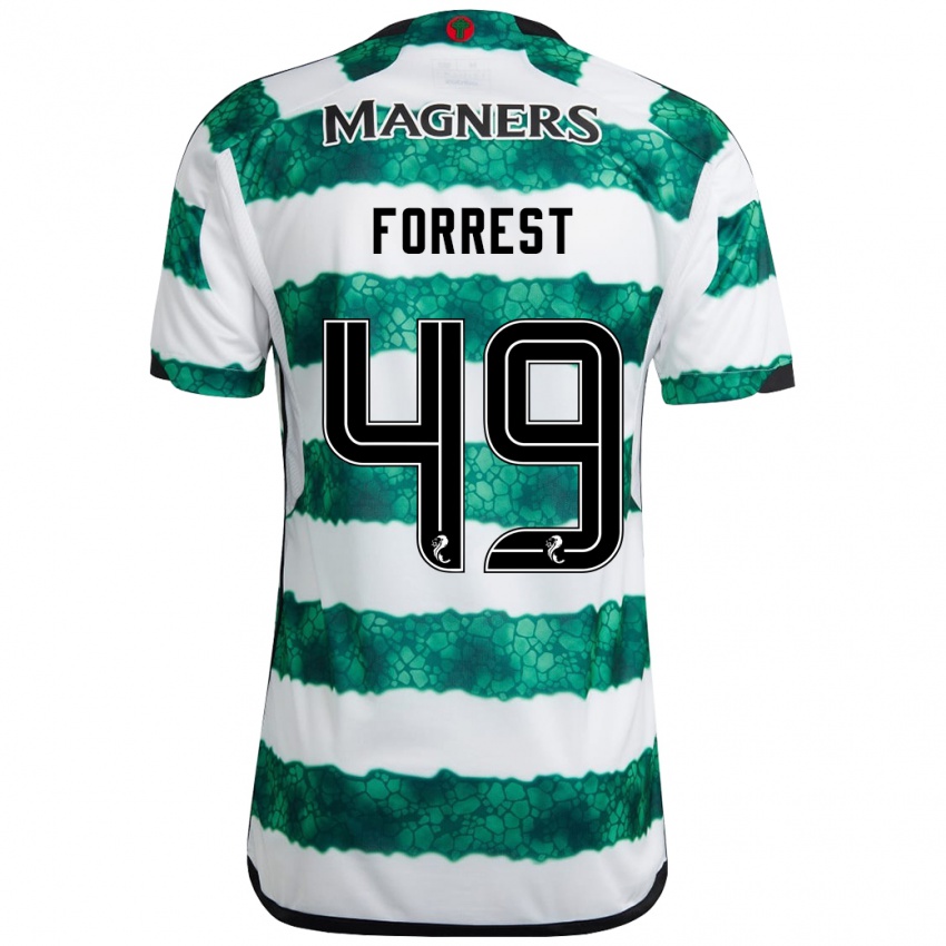 Mænd James Forrest #49 Grøn Hjemmebane Spillertrøjer 2023/24 Trøje T-Shirt