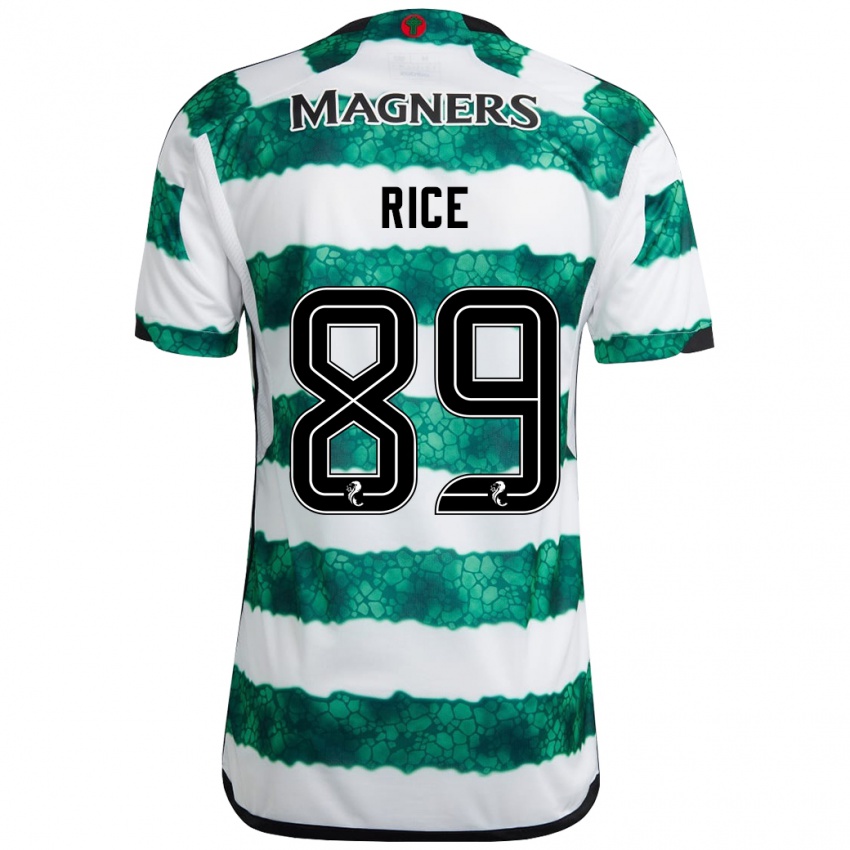 Mænd Aidan Rice #89 Grøn Hjemmebane Spillertrøjer 2023/24 Trøje T-Shirt