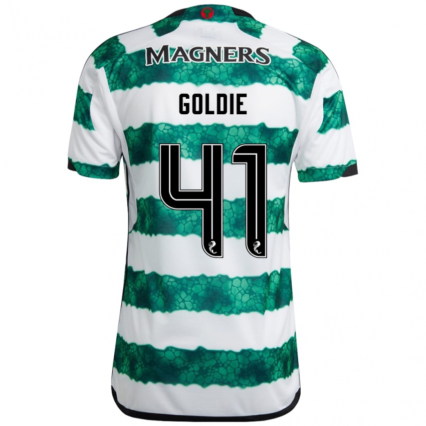 Mænd Clare Goldie #41 Grøn Hjemmebane Spillertrøjer 2023/24 Trøje T-Shirt