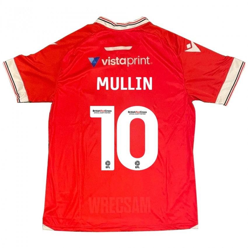 Mænd Paul Mullin #10 Rød Hjemmebane Spillertrøjer 2023/24 Trøje T-Shirt