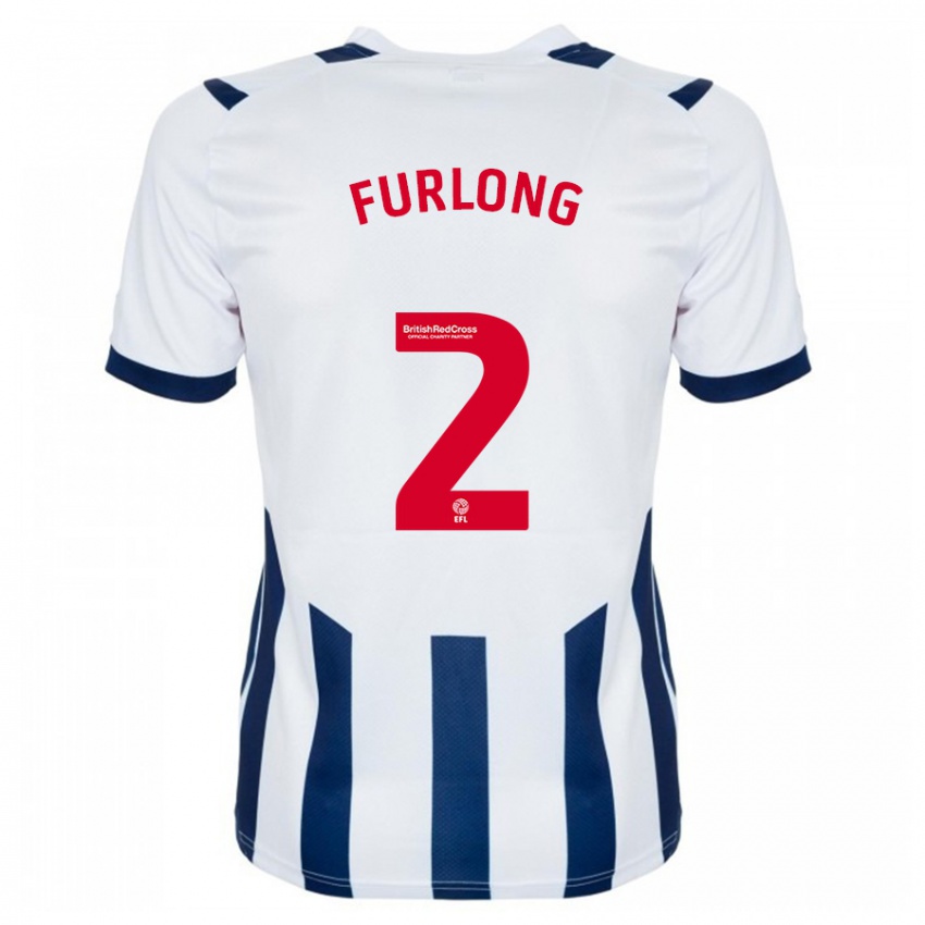 Mænd Darnell Furlong #2 Hvid Hjemmebane Spillertrøjer 2023/24 Trøje T-Shirt