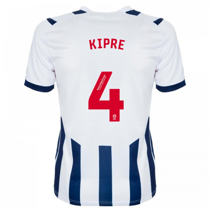 Mænd Cédric Kipré #4 Hvid Hjemmebane Spillertrøjer 2023/24 Trøje T-Shirt