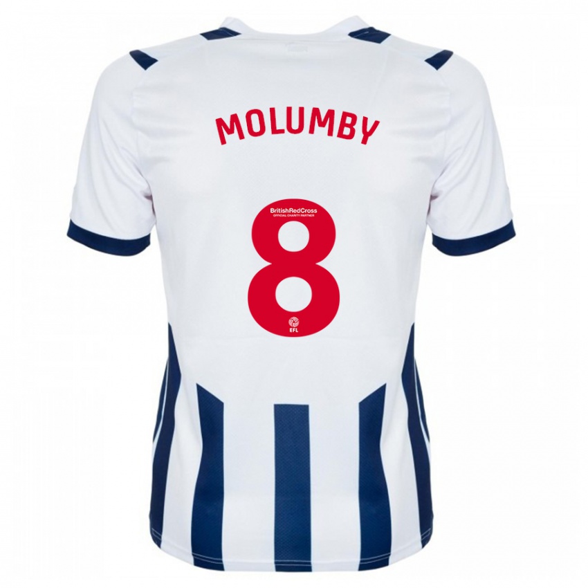 Mænd Jayson Molumby #8 Hvid Hjemmebane Spillertrøjer 2023/24 Trøje T-Shirt