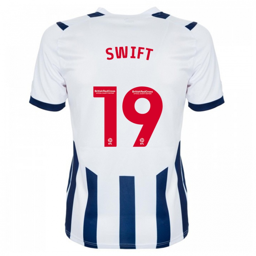 Mænd John Swift #19 Hvid Hjemmebane Spillertrøjer 2023/24 Trøje T-Shirt