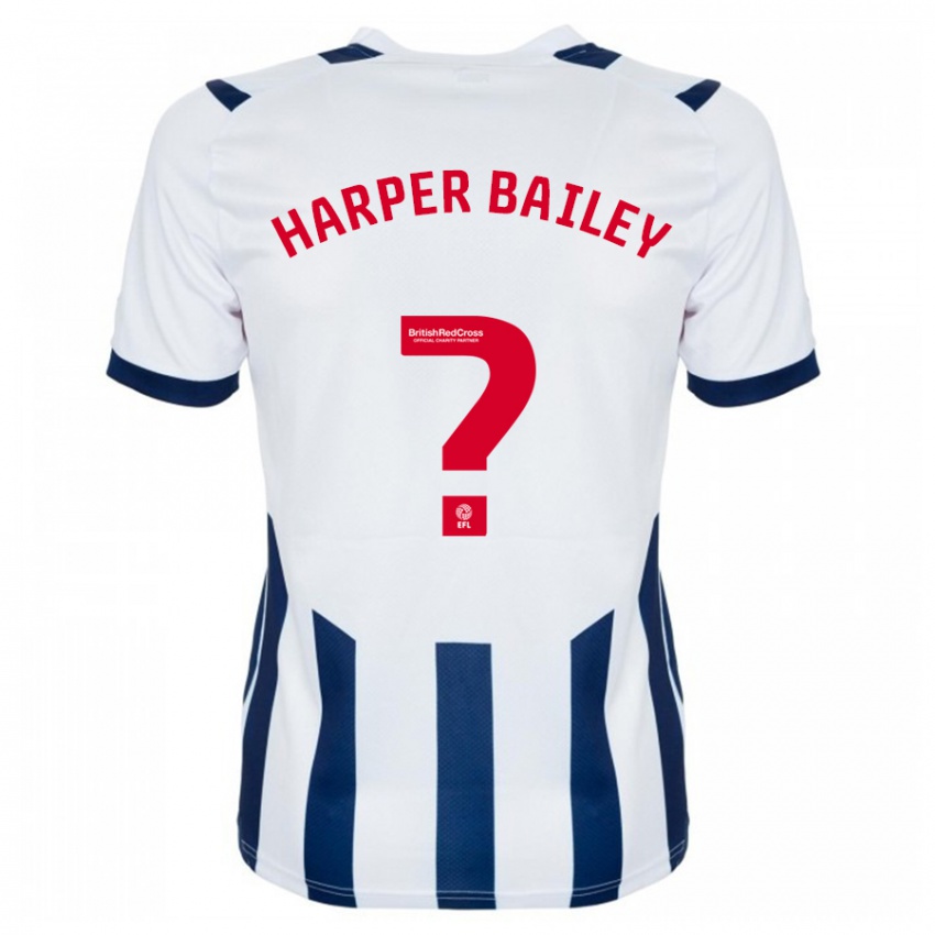 Mænd Aaron Harper-Bailey #0 Hvid Hjemmebane Spillertrøjer 2023/24 Trøje T-Shirt